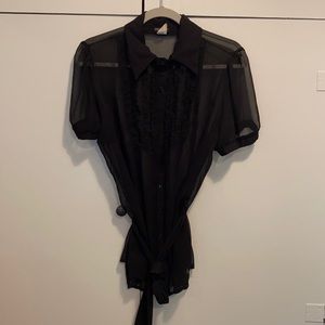 Perception concept sheer blouse